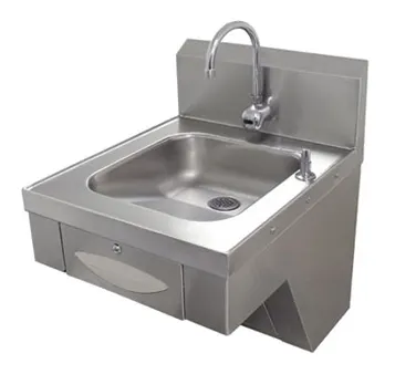 Advance Tabco 7-PS-41 20" Wall Mounted Hand Sink with e-Faucet, Soap & Towel Dispenser - 18 gauge