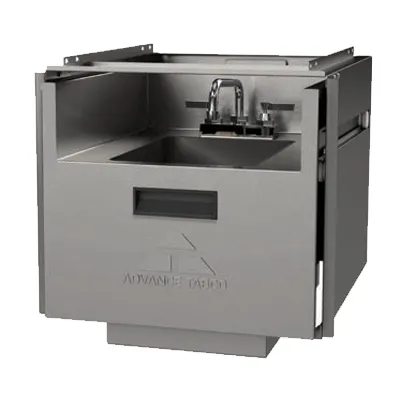 Advance Tabco 7-PS-47 19" Drawer Hand Sink with Faucet & 3 Splashes - 18 gauge
