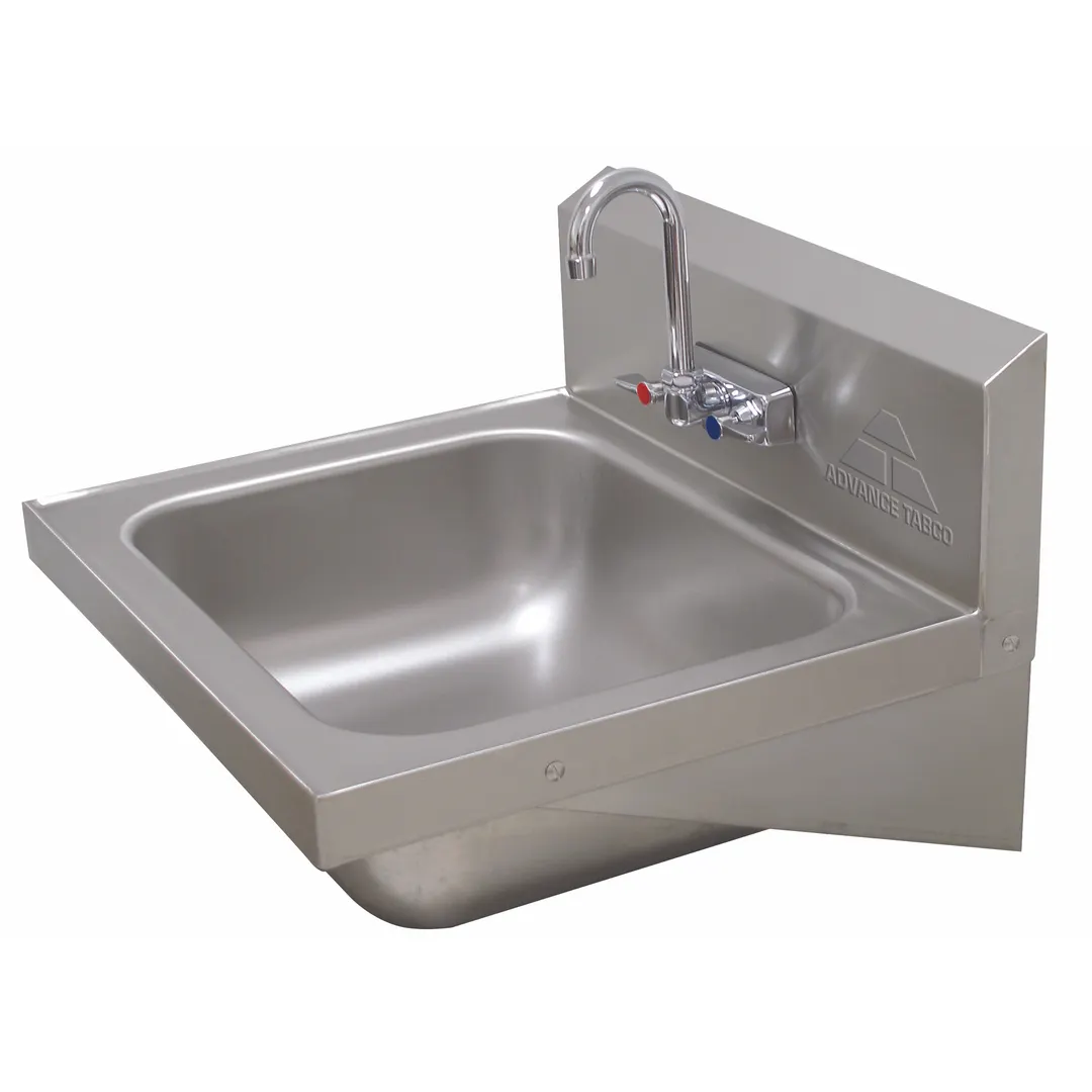 Advance Tabco 7-PS-49 19" Wall Mounted Hand Sink with Faucet- 18 gauge