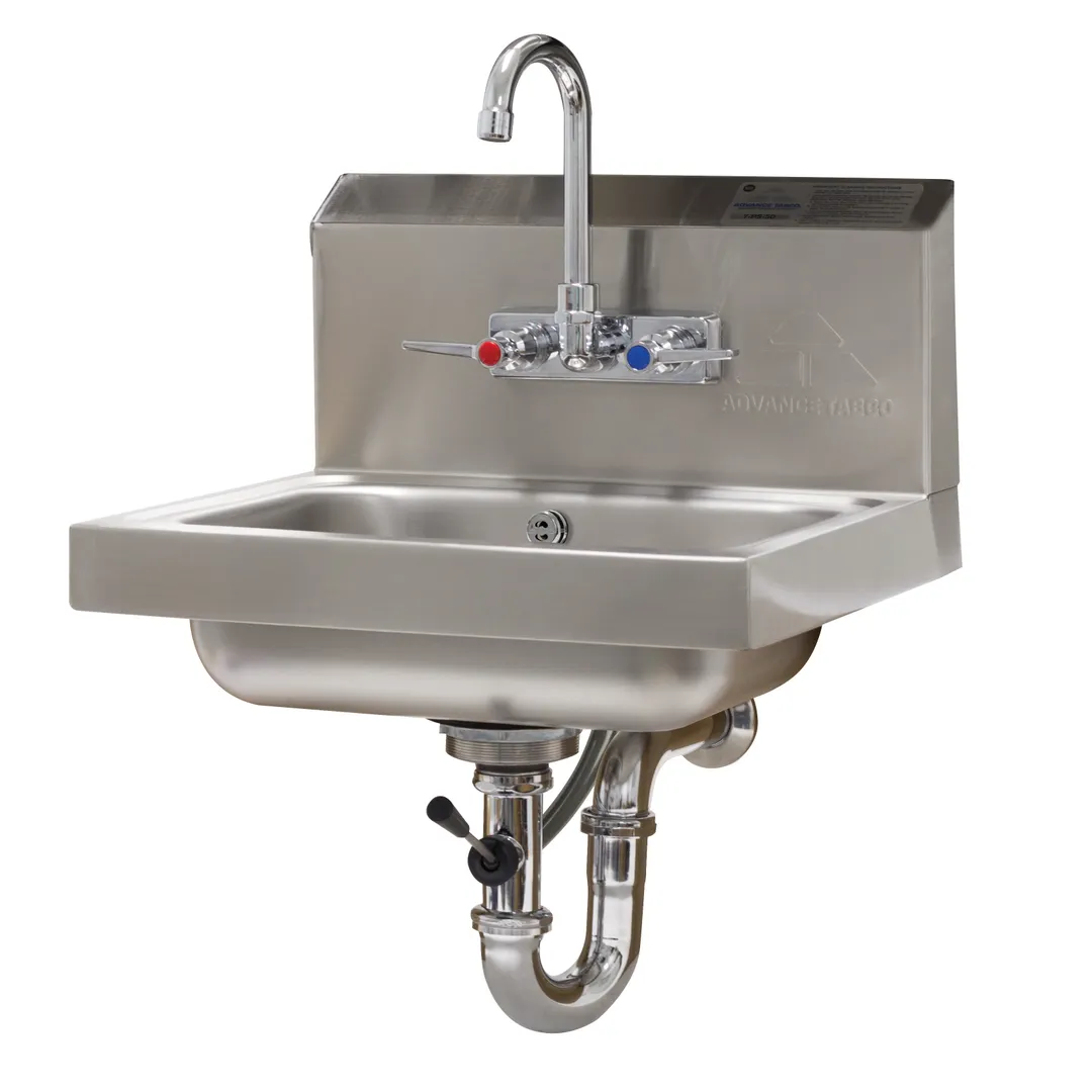 Advance Tabco 7-PS-50 17" Wall Mounted Hand Sink with Faucet - 20 gauge