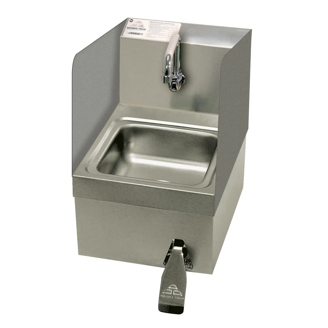 Advance Tabco 7-PS-58 12" Wall Mounted Hand Sink w/Hands Free Faucet & Single Knee Valve-20 gauge