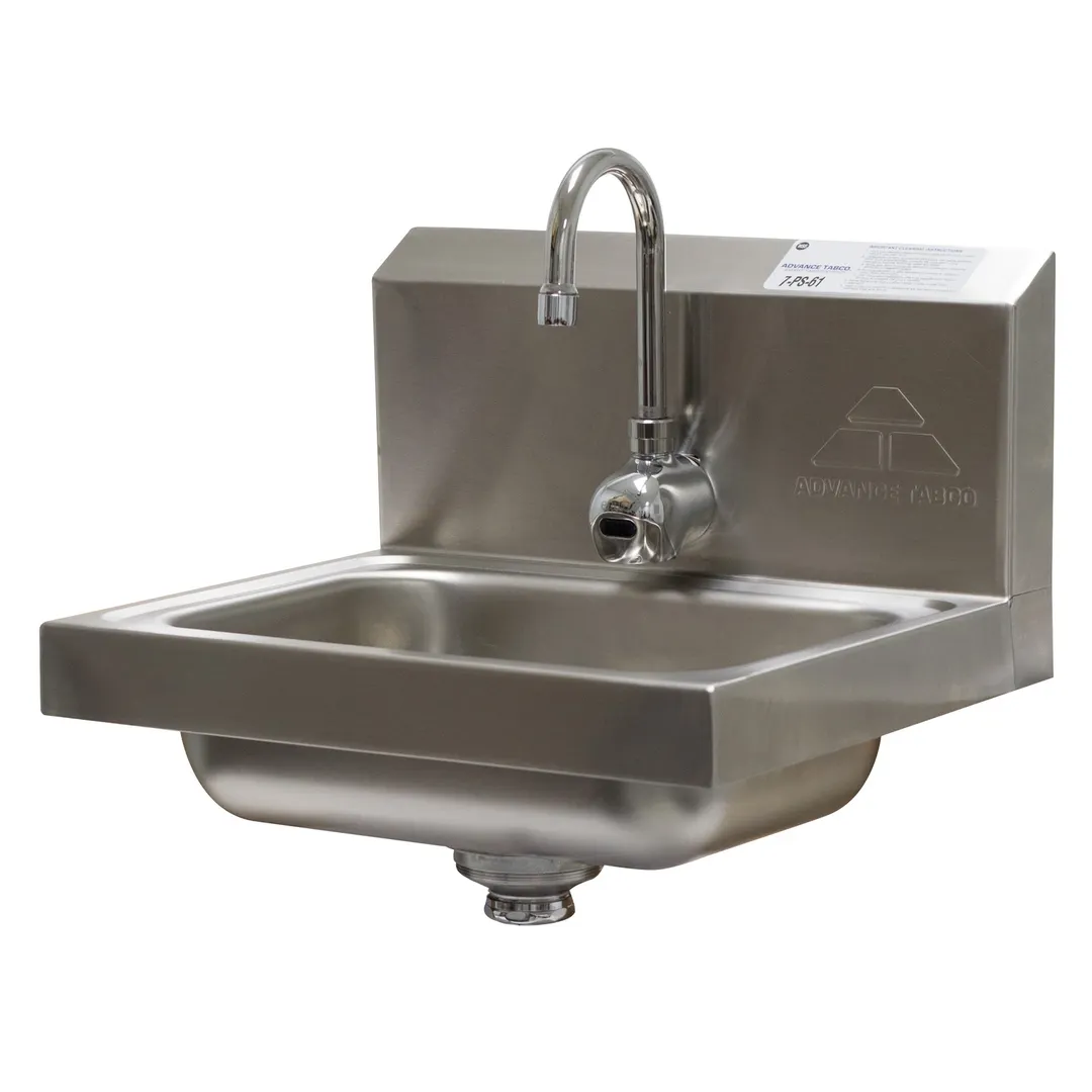 Advance Tabco 7-PS-61 17" Wall Mounted Hand Sink with e-Faucet - 20 gauge
