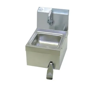 Advance Tabco 7-PS-63 12" Wall Mounted Hand Sink w/Hands Free Faucet & Single Knee Valve-18 gauge