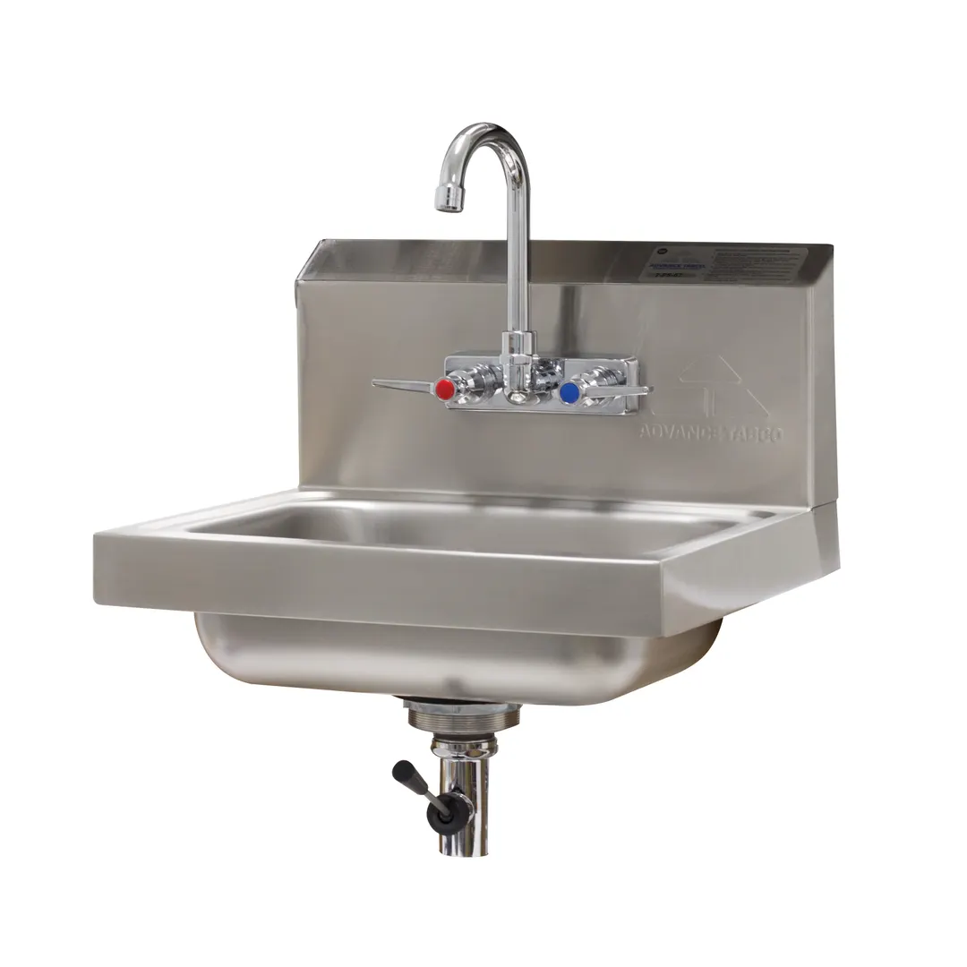 Advance Tabco 7-PS-67 17" Wall Mounted Hand Sink with Faucet - 20 gauge