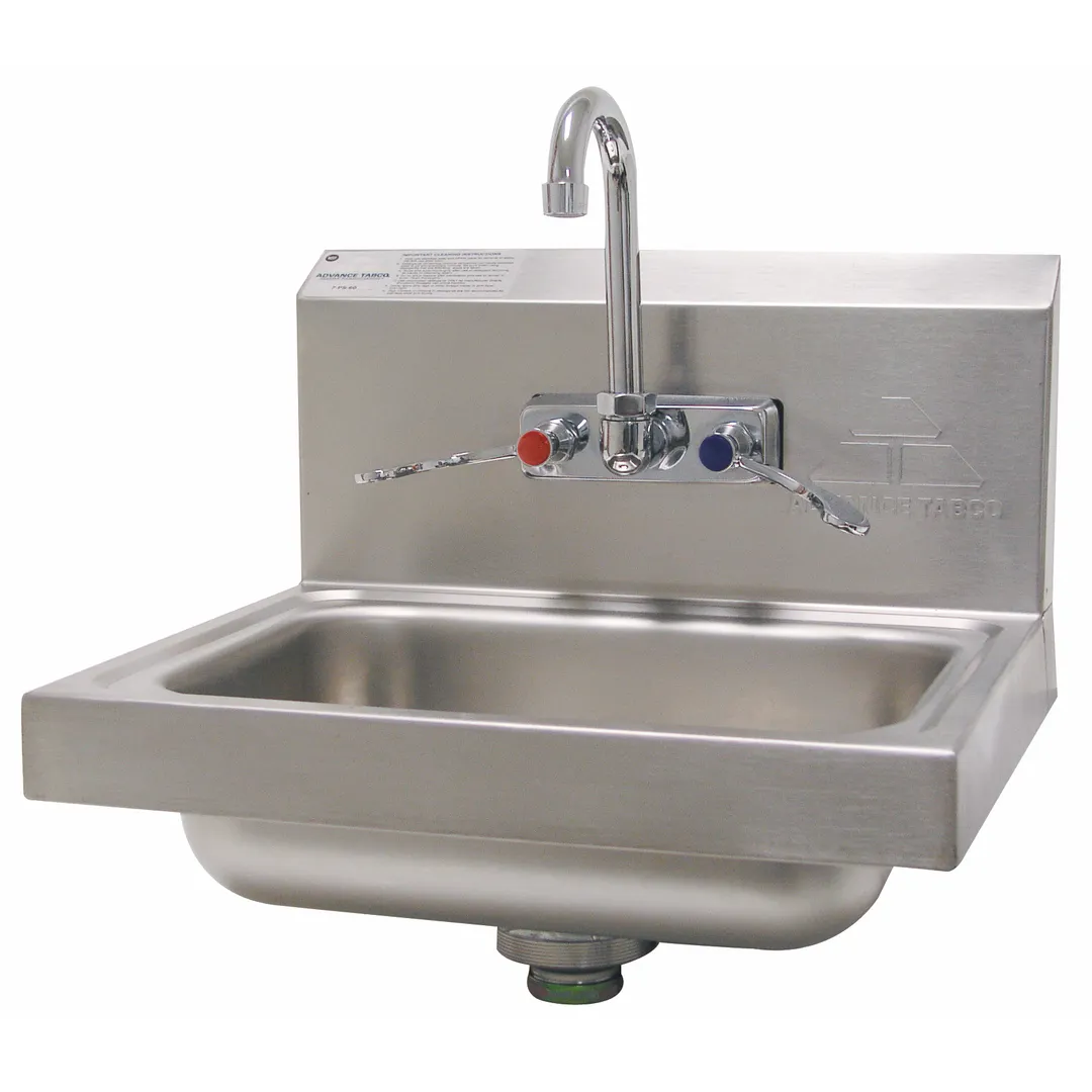 Advance Tabco 7-PS-68-X Wall Mounted Hand Sink with Wrist Faucet - 20 gauge / flyer