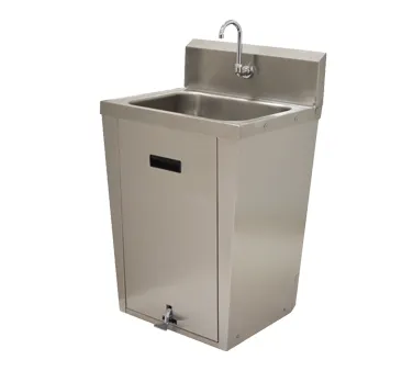 Advance Tabco 7-PS-86 25" Pedestal Mounted Hand Sink w/Hands Free Faucet, Single Foot Valve - 18 g