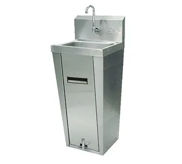 Advance Tabco 7-PS-90 17" Pedestal Mounted Hand Sink w/Hands Free Faucet, Single Foot Valve - 20 g