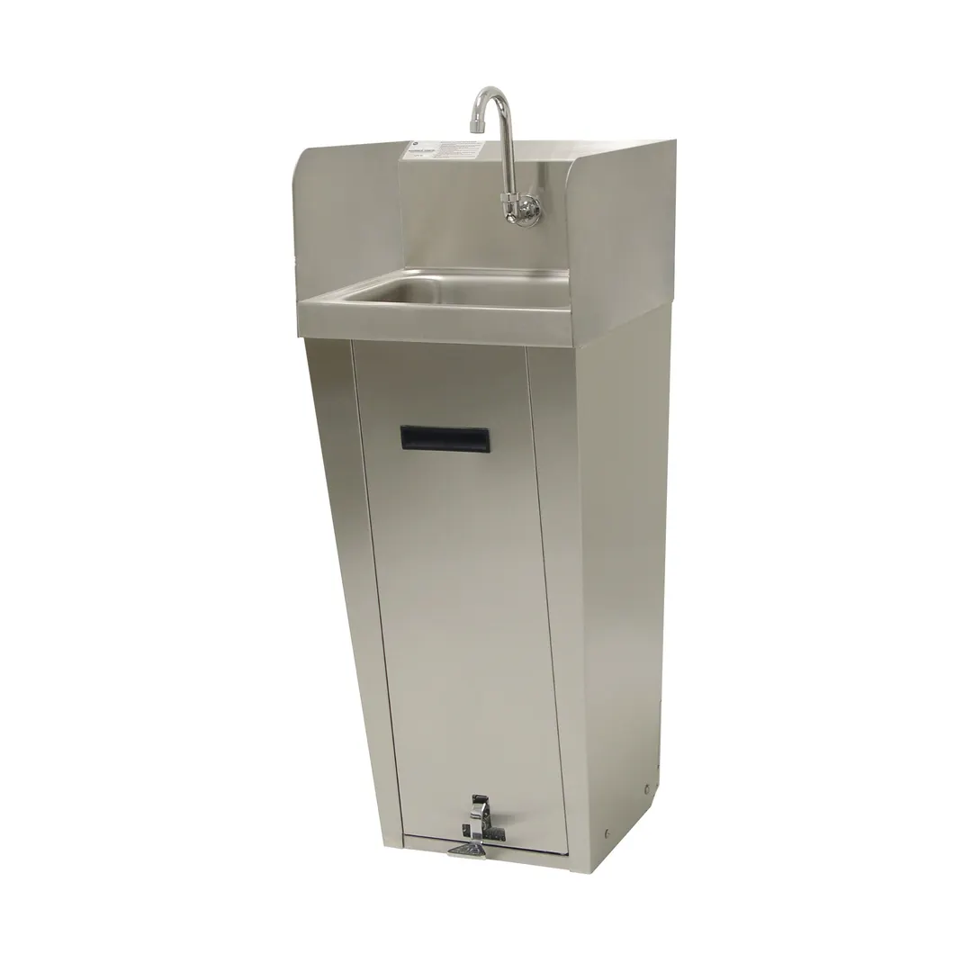 Advance Tabco 7-PS-96 17" Pedestal Mounted Hand Sink w/Hands Free Faucet & Single Foot Valve - 20 g
