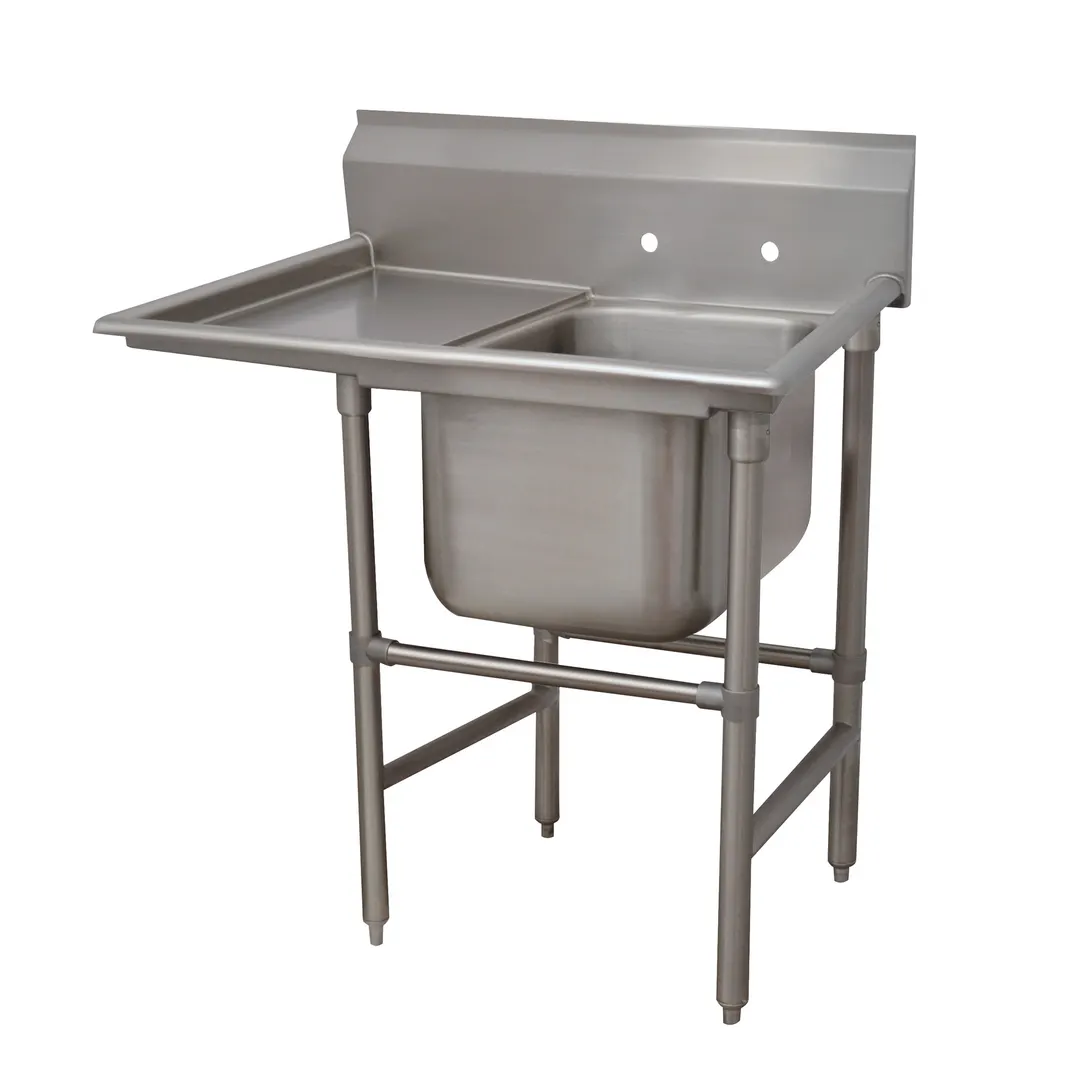Advance Tabco 94-1-24-24L 46" One Compartment Sink, 16"W x 20"L Bowl With Left-Hand Drainboards