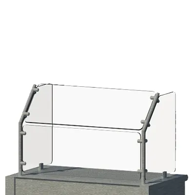 Advance Tabco AFC-48 Food Shield, Cafeteria Style, 45° Degree Angled Front