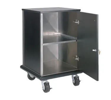 Advance Tabco AMD-2B Cash Register Stand, 24.5W x 23.5D x 40.75H, Stainless Steel with Black Laminate, 5 Swivel Casters