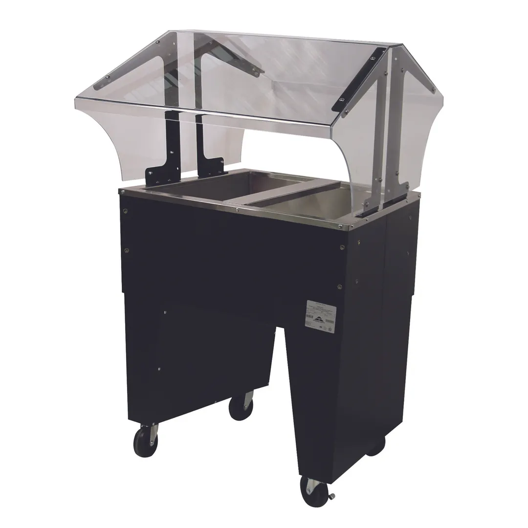 Advance Tabco B2-CPU-B 31" Ice Cooled Portable Food Buffet Table with Open Base, (2) Pan