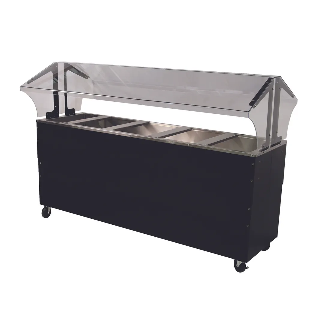 Advance Tabco B5-CPU-B-SB 77"  Ice Cooled Portable Food Buffet Table with Enclosed Base, (5) Pan