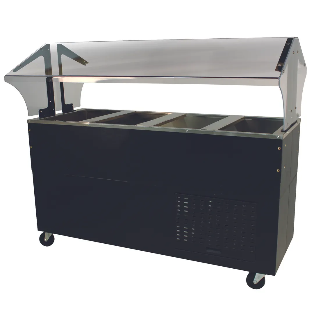 Advance Tabco BMACP4-B-SB 62" Mechanically Assisted Cold Pan Table w/ Enclosed Base, (4) Pan