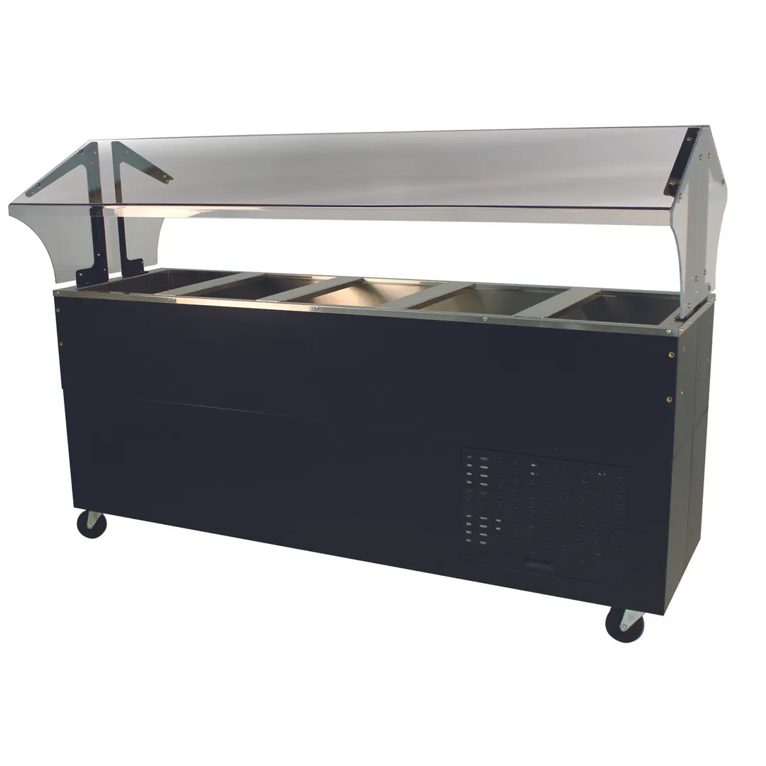Advance Tabco BMACP5-B-SB 77" Mechanically Assisted Cold Pan Table w/ Enclosed Base, (5) Pan