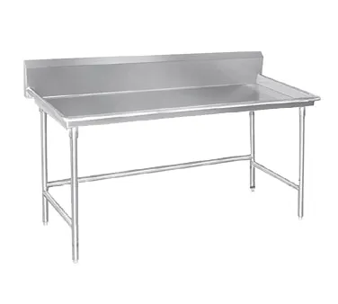 Advance Tabco BSR-96 96" Dishtable Sorting Tablew/ 10 1/2" Backsplash, Steel Legs & Crossrails