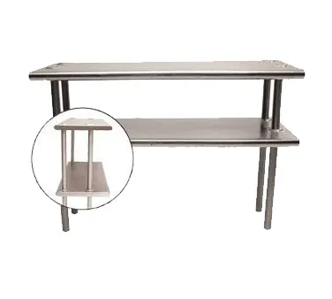 Advance Tabco CDS-18-120 Overshelf, Table Mounted, Double, 120"W X 18"D