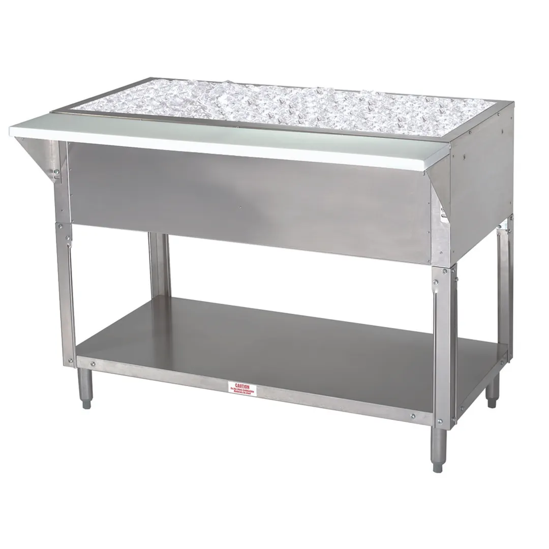 Advance Tabco CPU-2 31" Ice-Cooled Table with Undershelf, (2) Pan