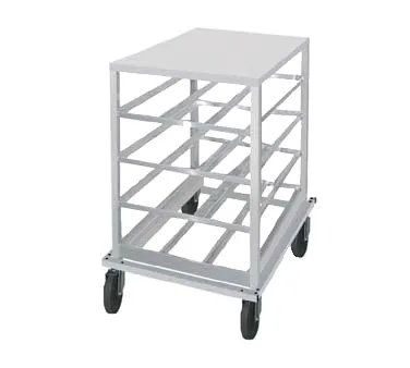 Advance Tabco CR10-54 Half Size Aluminum Mobile Can Rack with Aluminum Top, 54 Cans Size #10 Capacity