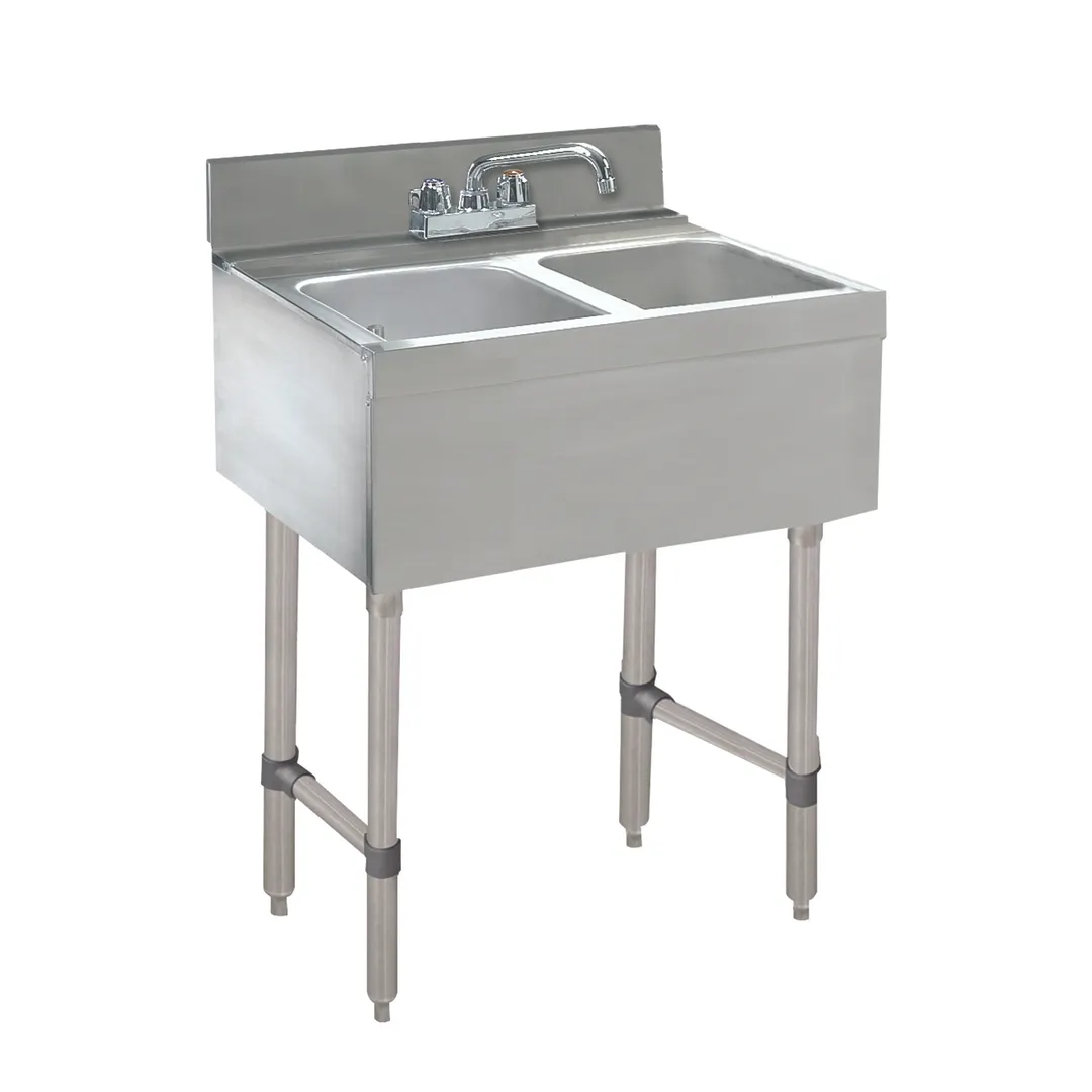 Advance Tabco CRB-22C 24" Underbar Sink Units, 2 Compartment without Drainboard