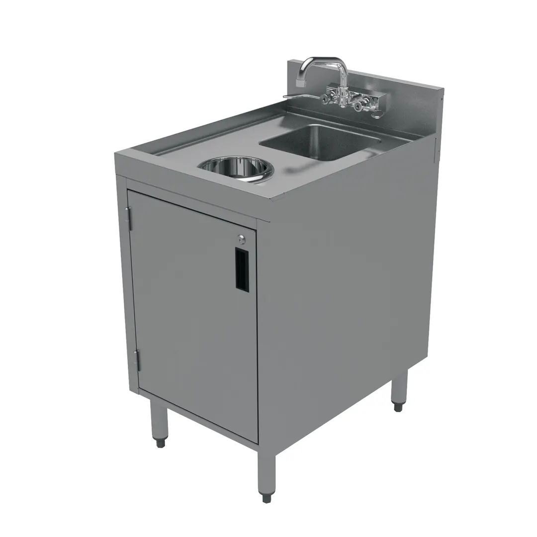 Advance Tabco CRDW-18 Underbar Basics Dump Sink with Waste Cabinet, 18"W X 21"D