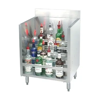 Advance Tabco CRLR-12, 12" Stainless Steel Liquor Display Cabinet, 5 Steps,  (15) bottle capacity
