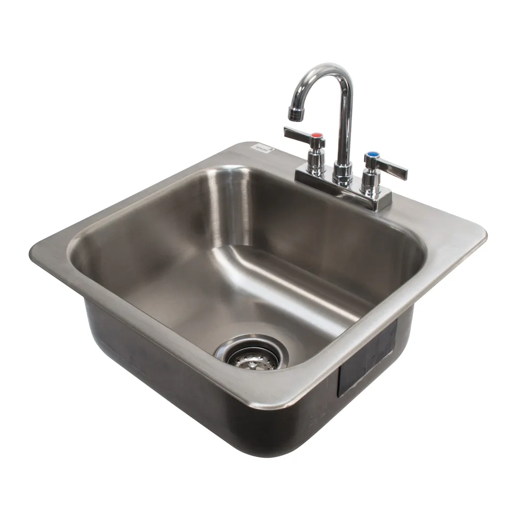 Advance Tabco DI-1-168 Drop-In Sink, 1-Compartment, 16"W X 14"D Front-To-Back