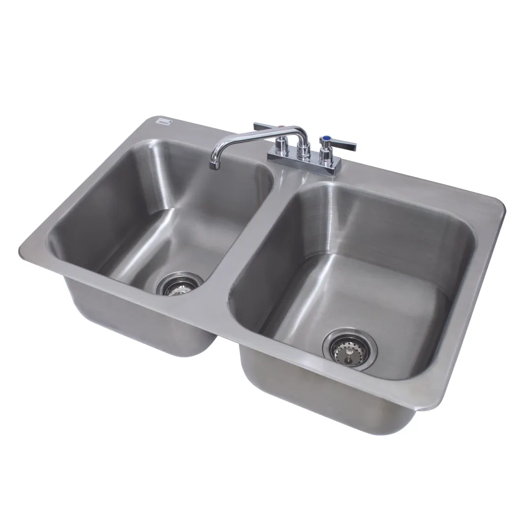 Advance Tabco DI-2-1410 Drop-In Sink, 2-Compartment