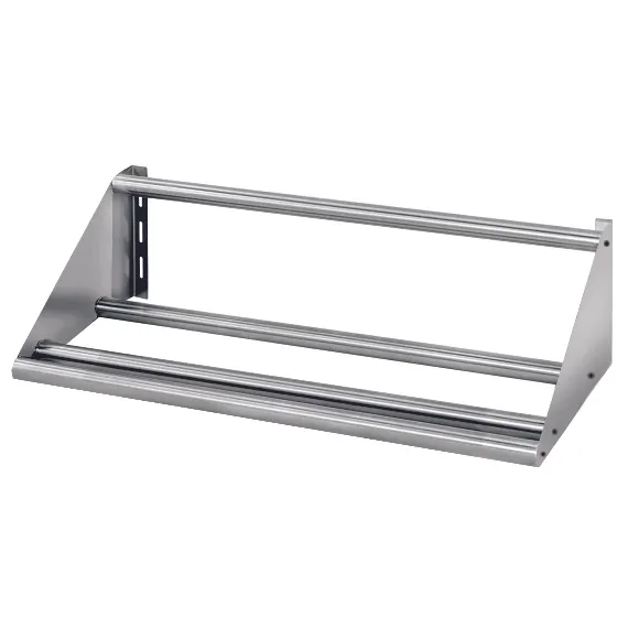 Advance Tabco DT-6R-24 82" Stainless Steel Tubular Wall Mounted Sorting Shelf w/ 4 Dish Racks
