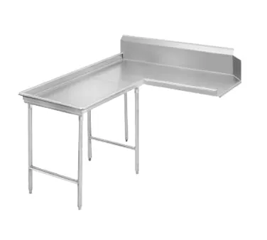 Advance Tabco DTC-G70-84L Island-Clean "L" Shaped Dishtable w/ Left Table, 10.5" Backsplash