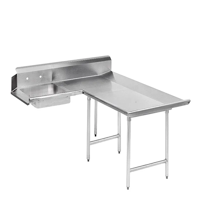 Advance Tabco DTS-D70-60R Soiled "L" Shaped Dishtable w/ Right Table, Pre-Rinse Sink, 10.5" Backsplash
