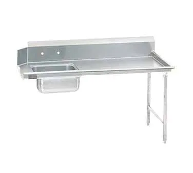 Advance Tabco DTS-S30-108R 107" Straight Soiled Dishtable w/ Right Table, Pre-Rinse Sink & Basket