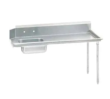 Advance Tabco DTS-S70-84R-X 83" Straight Soiled Dishtable w/ Right Table, Pre-Rinse Sink, 10.5" Backsplash