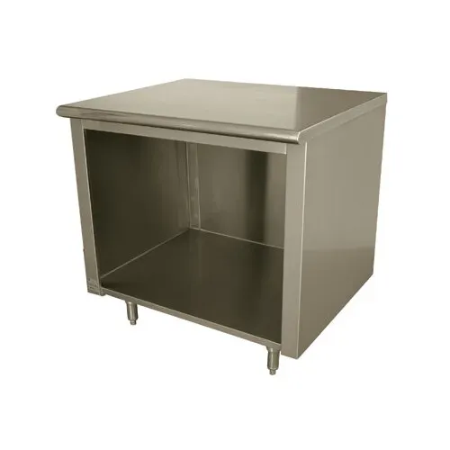 Advance Tabco EEB-SS-244 48" Special Value Cabinet Base Open Front Work Table / 16 Gauge Top