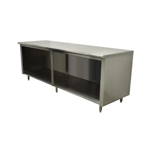 Advance Tabco EEB-SS-247-X 84" Special Value Cabinet Base Open Front Work Table / Flyer