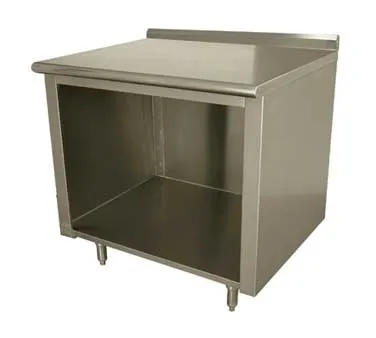 Advance Tabco EF-SS-367 84" Cabinet Base Open Front Work Table / 14 Gauge Top