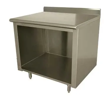 Advance Tabco EK-SS-247 84" Cabinet Base Open Front Work Table / 14 Gauge Top