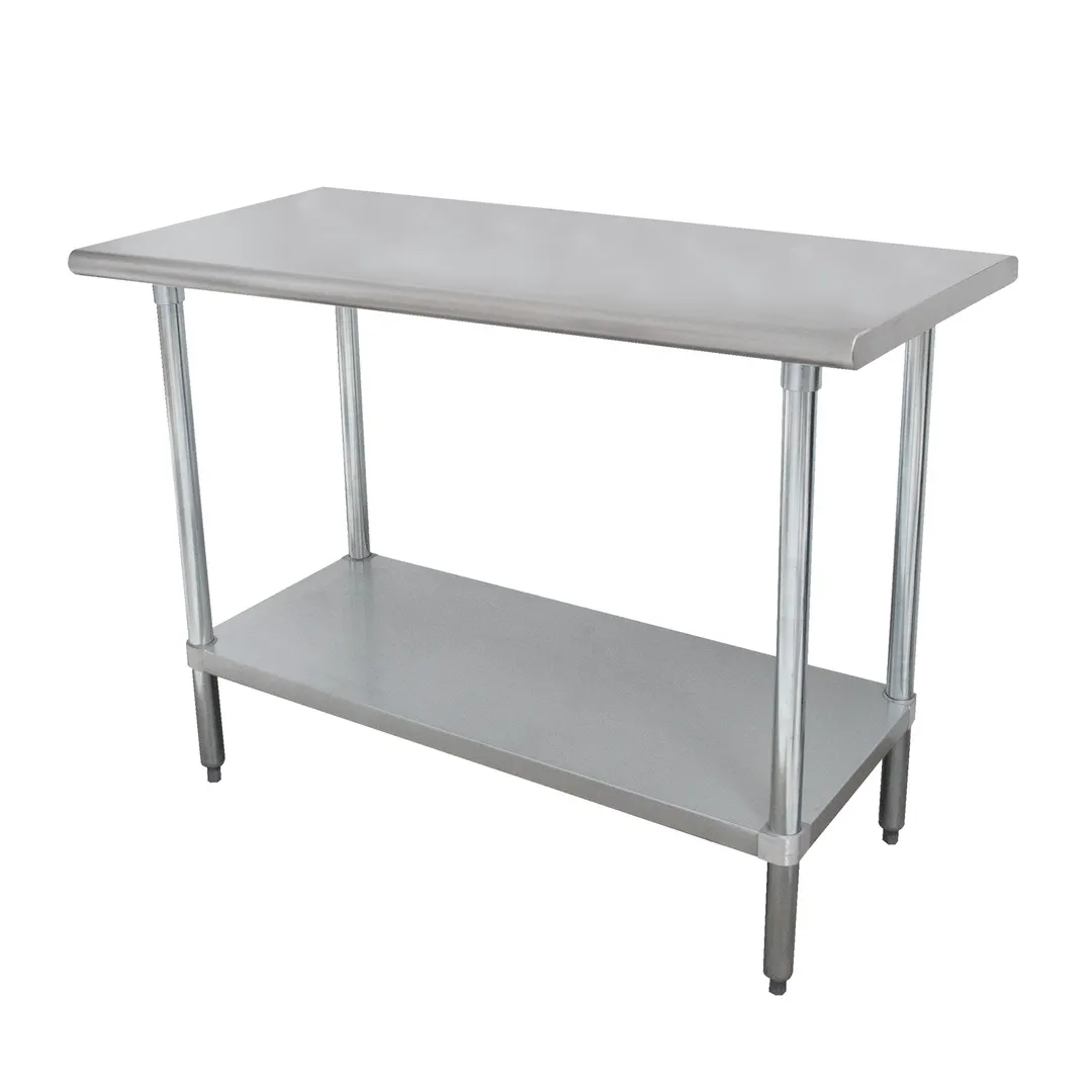 Advance Tabco ELAG-183-X 36" Open Base Galvanized Work Table w/Undershelf - No Backsplash / Flyer