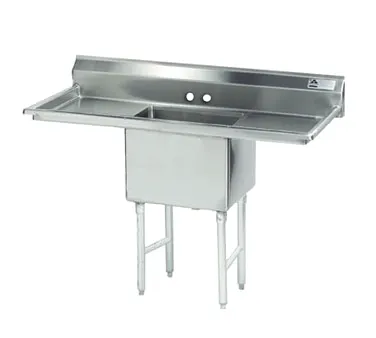 Advance Tabco FC-1-1818-18RL-X 54" One Compartment Sink, 18"W x 18"L Bowl With 2 Drainboards