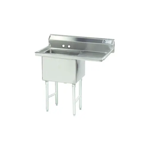 Advance Tabco FC-1-3024-24R 56.5" One Compartment Sink, 30"W x 24"L Bowl With Right-Hand Drainboards