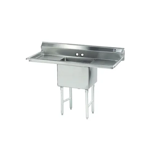 Advance Tabco FC-1-3024-24RL 78" One Compartment Sink, 30"W x 24"L Bowl With 2 Drainboards