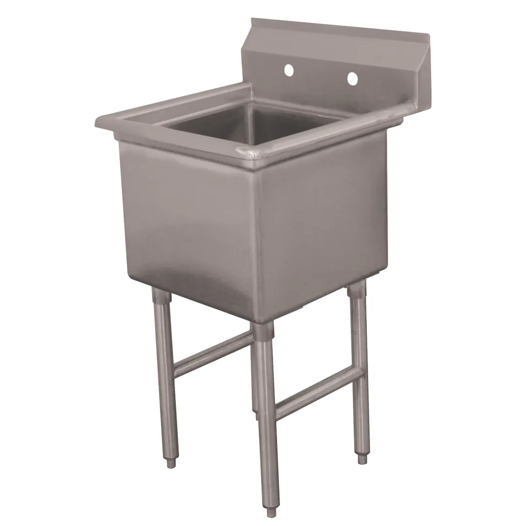 Advance Tabco FC-1-3624-X 41" One Compartment Sink, 36"W x 24"L Bowl Without Drainboards
