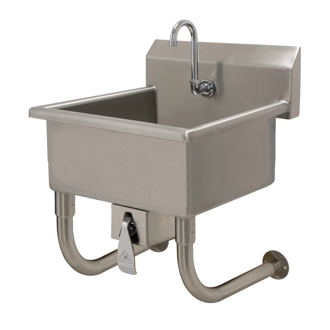 Advance Tabco FC-WM-2219KV 23" Wall Mounted Hand Sink without Faucet - Single Knee Valve / 16 g