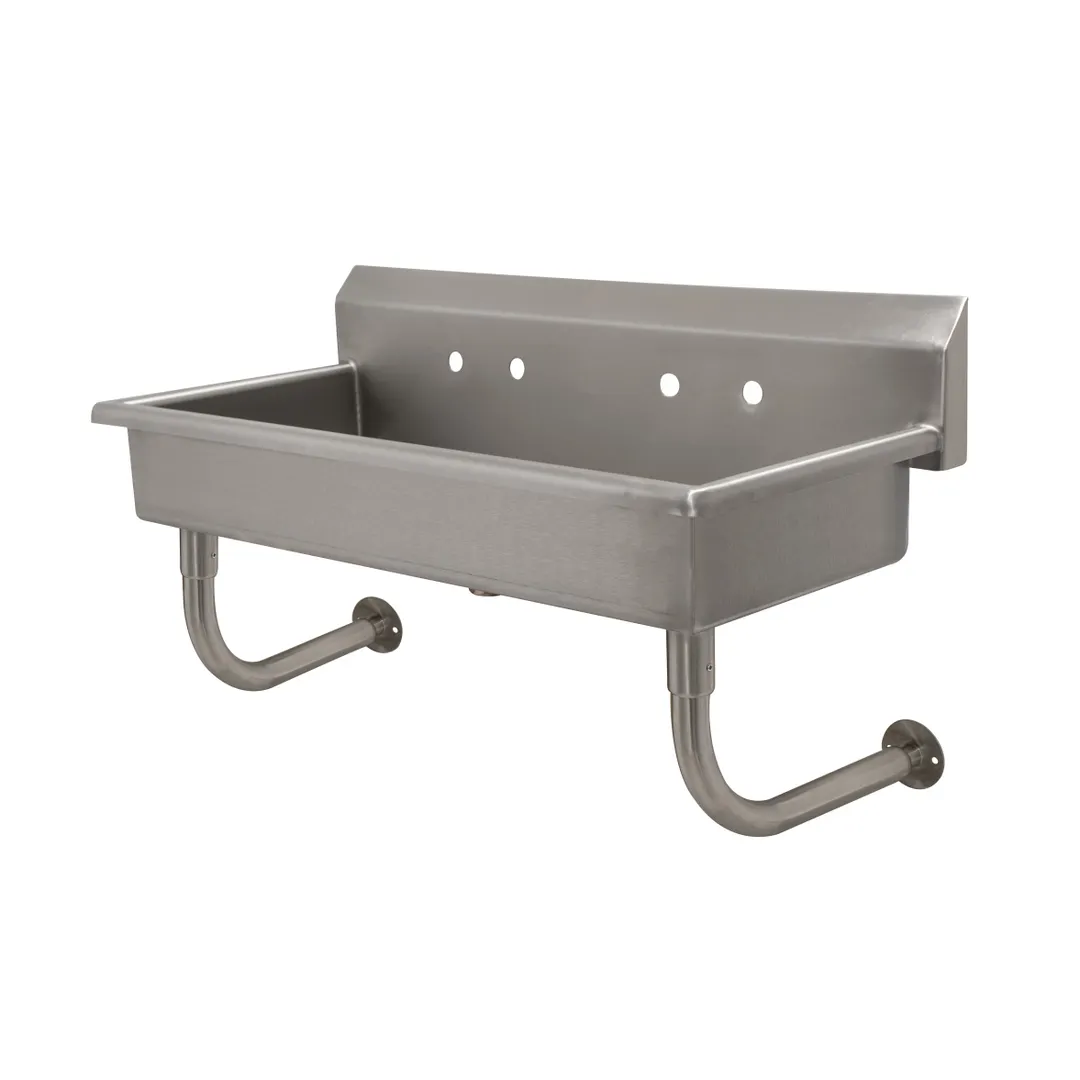 Advance Tabco FC-WM-40 40" Wall Mounted Multi-Station Hand Sink without Faucet - 16 gauge
