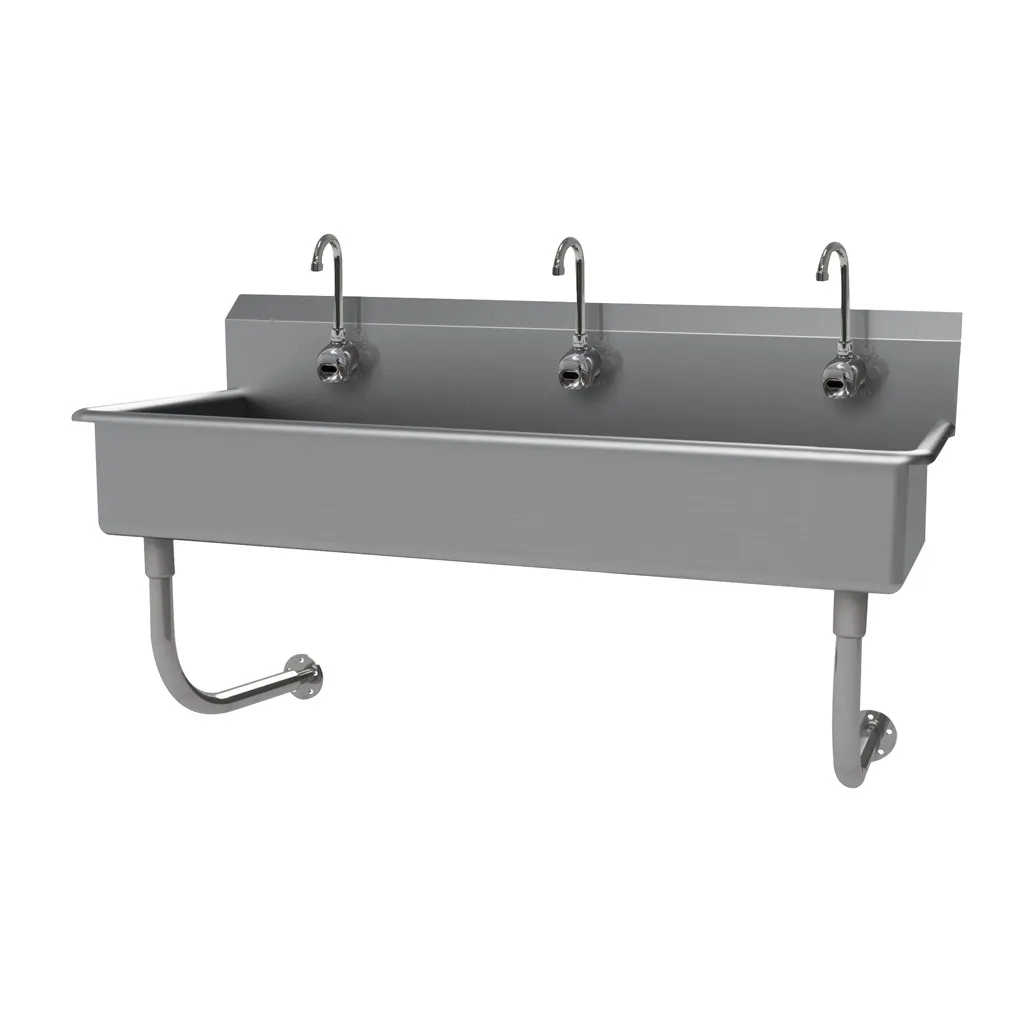 Advance Tabco FC-WM-60EF 60" Wall Mounted Multi-Station Hand Sink with e-Faucet - 16 gauge