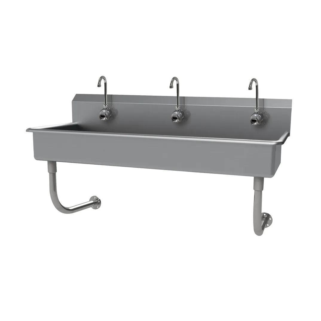 Advance Tabco FC-WM-60EFADA 60" Wall Mounted Multi-Station Hand Sink with e-Faucet - 16 gauge