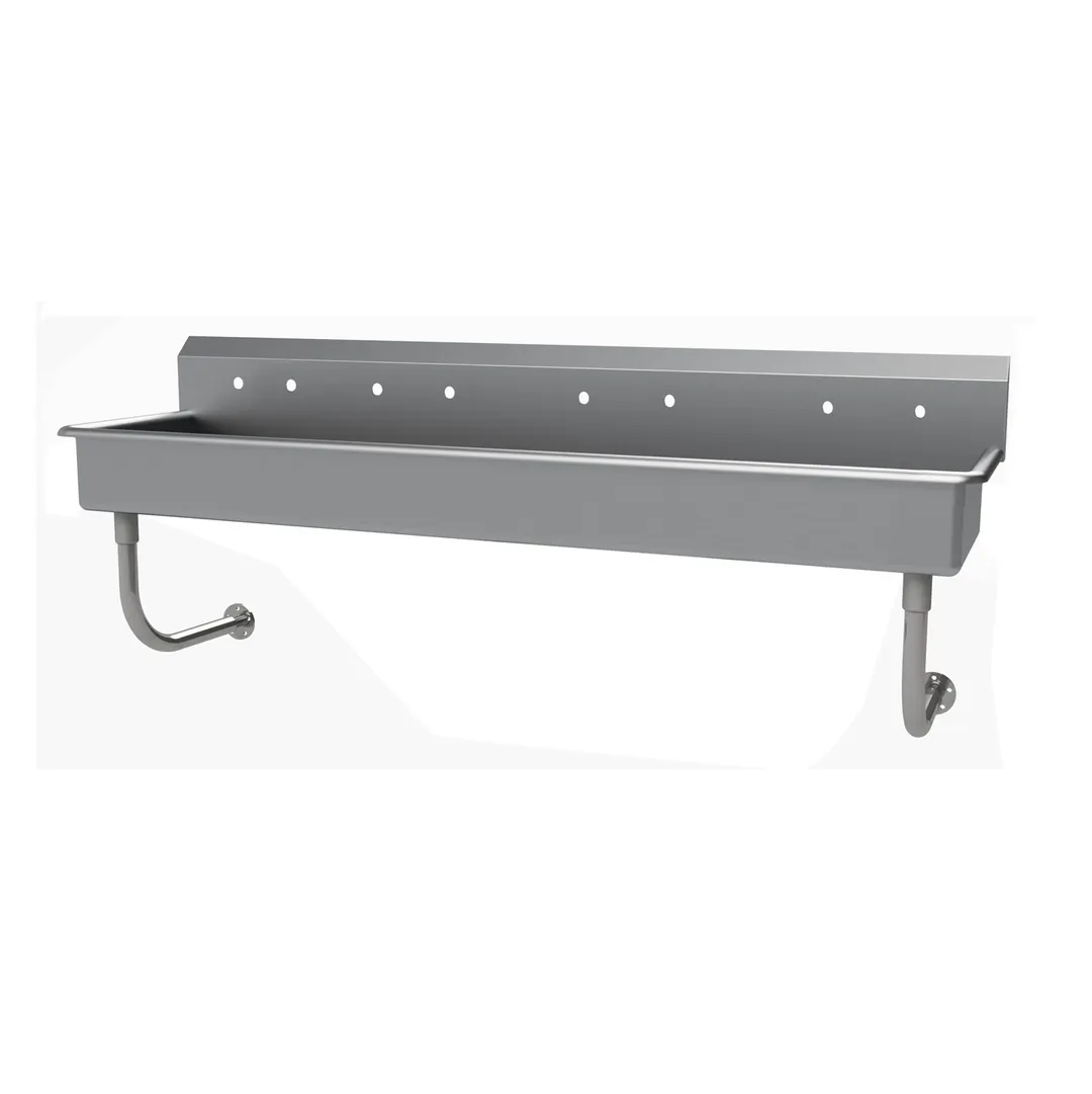 Advance Tabco FC-WM-80-ADA 80" Wall Mounted Multi-Station Hand Sink without Faucet - 16 gauge
