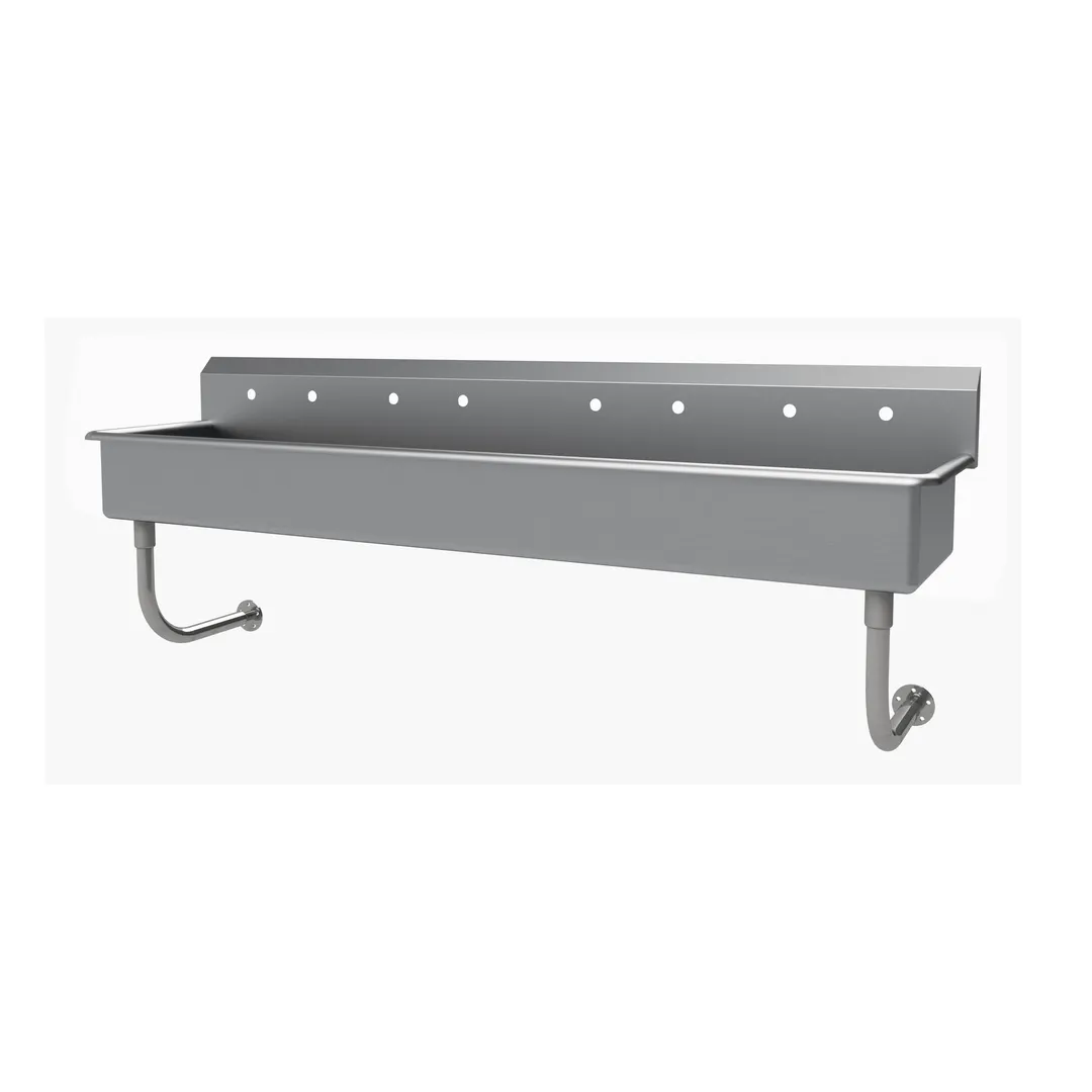 Advance Tabco FC-WM-80 80" Wall Mounted Multi-Station Hand Sink without Faucet - 16 gauge