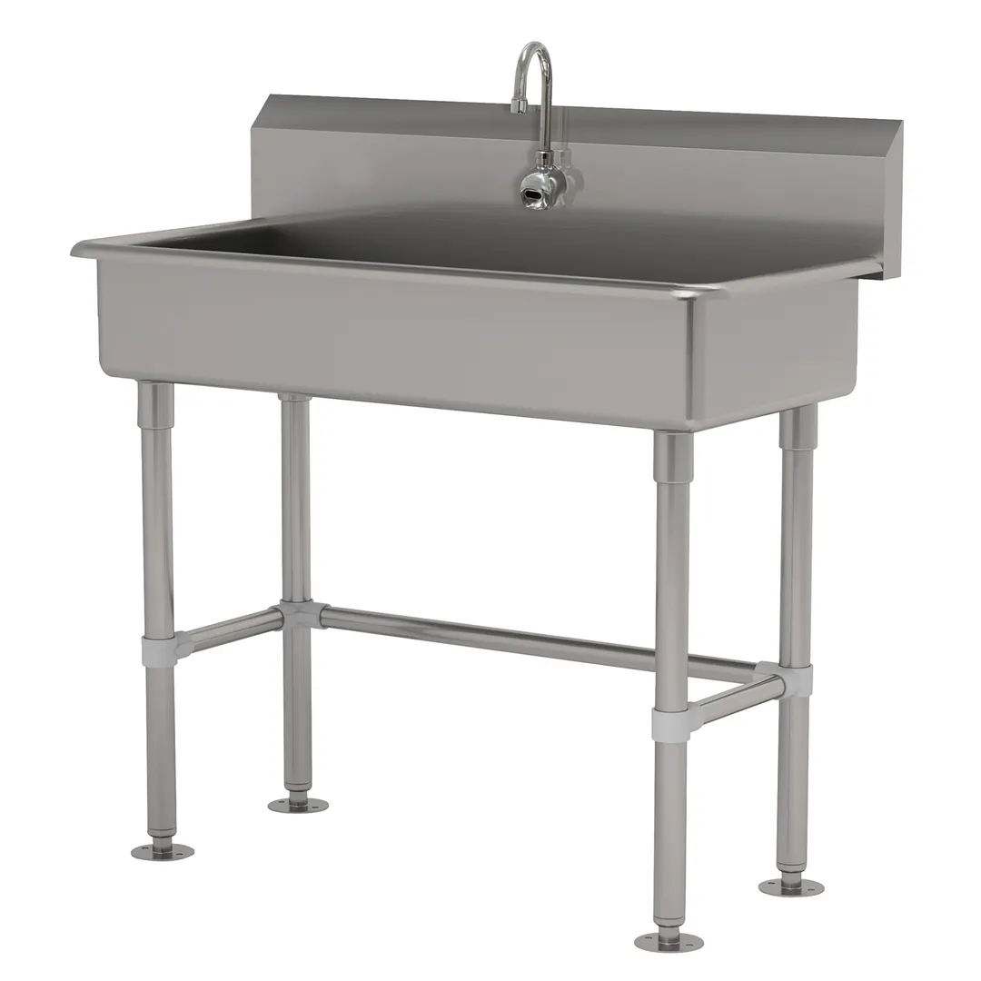 Advance Tabco FS-FM-1-EFADA 40" Freestanding Hand Sink with e-Faucet - 14 gauge