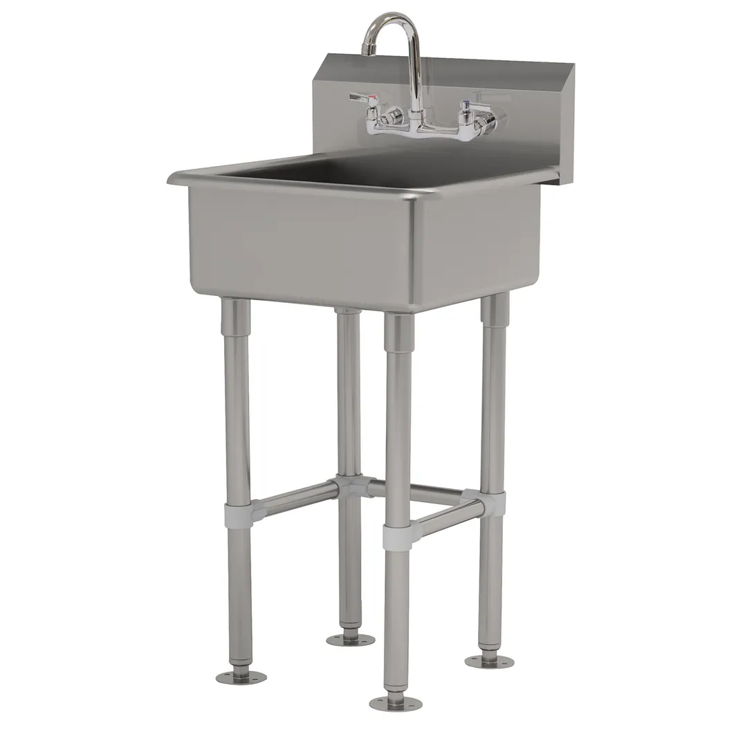 Advance Tabco FS-FM-2721-F 27" Freestanding Hand Sink with Faucet - 14 gauge